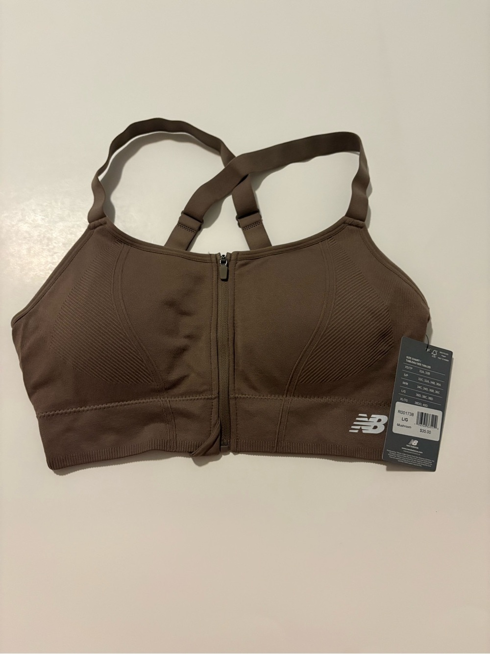 New Balance Brown Strappy Sports Bralette